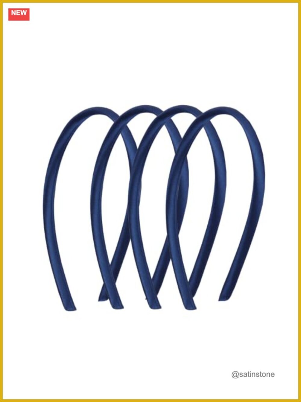 Satin Headbands for Women 4 Pack Thin No Damage Hair Accessories